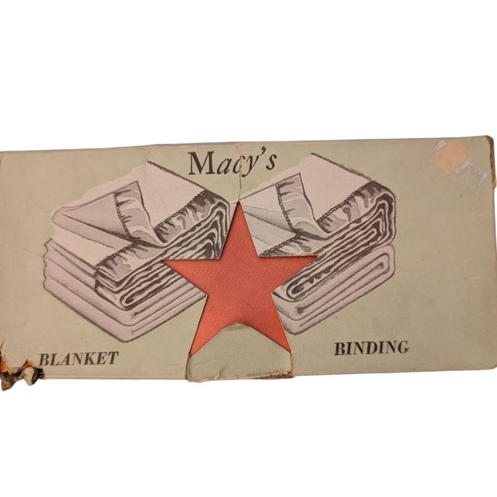 60s Vintage Macy's Satin Blanket Binding NIP MCM